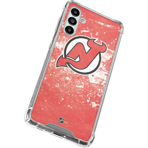 NHL New Jersey Devils Frozen Galaxy A13 5G Clear Case