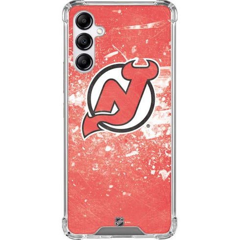NHL New Jersey Devils Frozen Galaxy A14 5G Clear Case