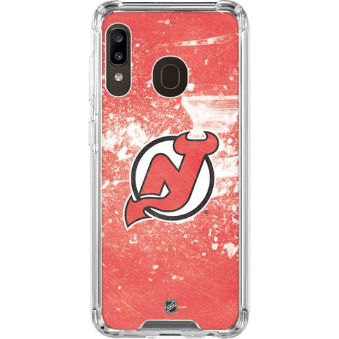 NHL New Jersey Devils Frozen Galaxy A30 Clear Case