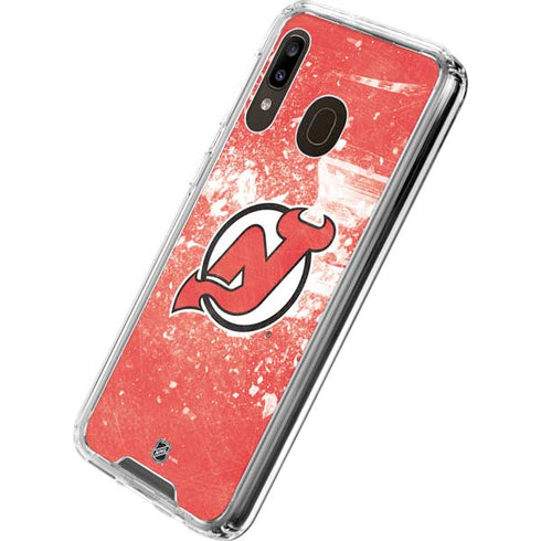 NHL New Jersey Devils Frozen Galaxy A30 Clear Case