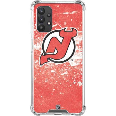 NHL New Jersey Devils Frozen Galaxy A32 5G Clear Case