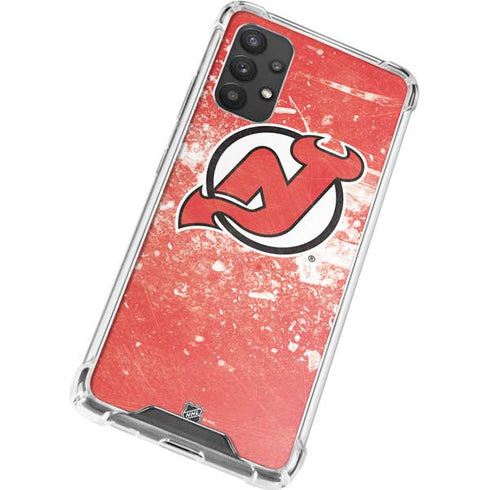 NHL New Jersey Devils Frozen Galaxy A32 5G Clear Case