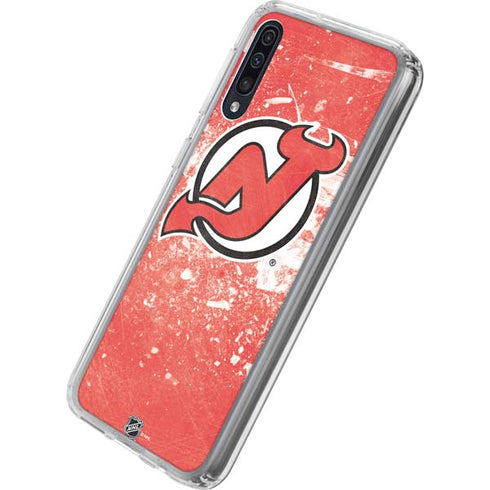 NHL New Jersey Devils Frozen Galaxy A50 Clear Case