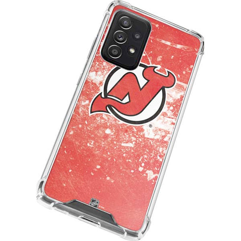 NHL New Jersey Devils Frozen Galaxy A52 5G Clear Case