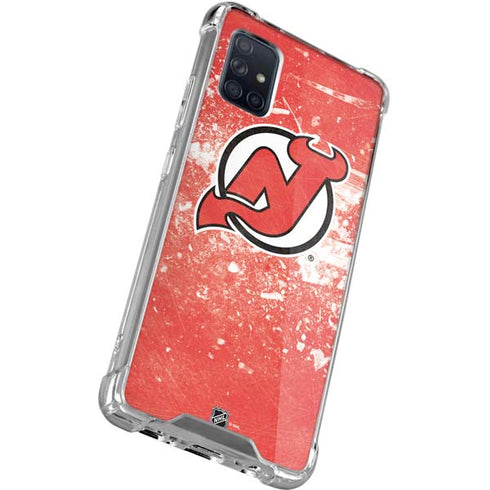 NHL New Jersey Devils Frozen Galaxy A71 5G Clear Case