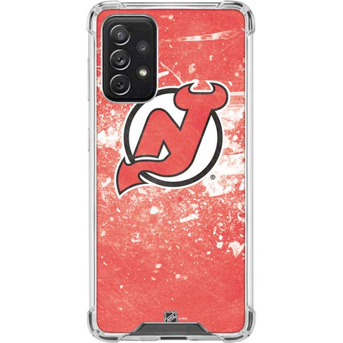 NHL New Jersey Devils Frozen Galaxy A72 5G Clear Case