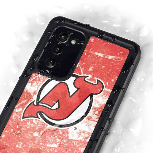 NHL New Jersey Devils Frozen Galaxy Note20 5G Waterproof Case