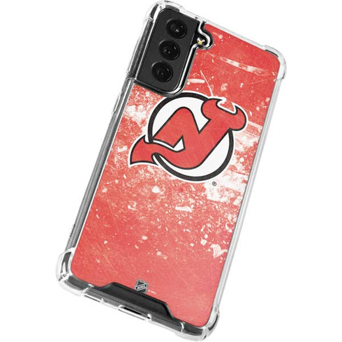 NHL New Jersey Devils Frozen Galaxy S21 FE Clear Case