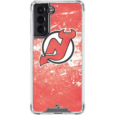NHL New Jersey Devils Frozen Galaxy S22 Clear Case