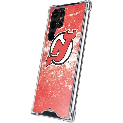 NHL New Jersey Devils Frozen Galaxy S22 Ultra Clear Case