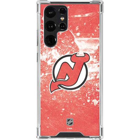 NHL New Jersey Devils Frozen Galaxy S24 Ultra Clear Case