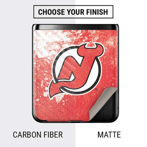 NHL New Jersey Devils Frozen Galaxy Z Flip Skin