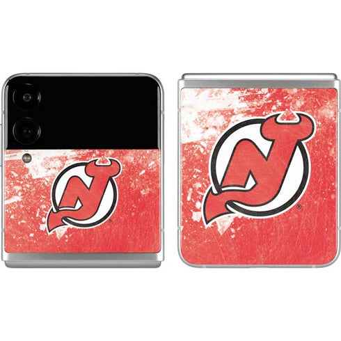 NHL New Jersey Devils Frozen Galaxy Z Flip4 5G Skin