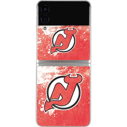 NHL New Jersey Devils Frozen Galaxy Z Flip4 5G Skin