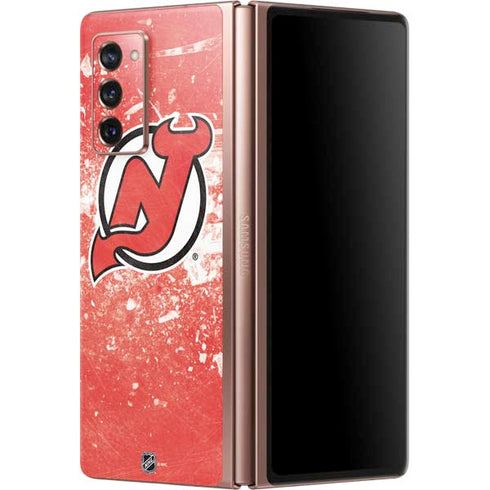 NHL New Jersey Devils Frozen Galaxy Z Fold2 5G Skin