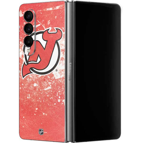 NHL New Jersey Devils Frozen Galaxy Z Fold4 5G Skin