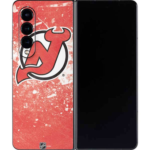 NHL New Jersey Devils Frozen Galaxy Z Fold4 5G Skin