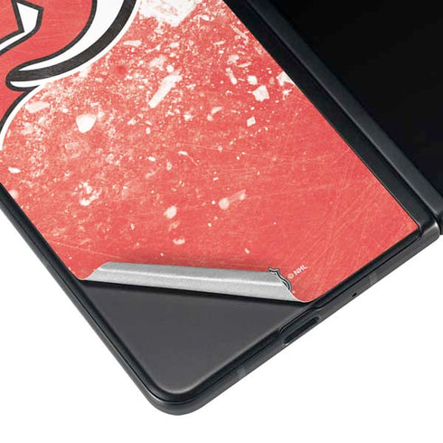 NHL New Jersey Devils Frozen Galaxy Z Fold4 5G Skin