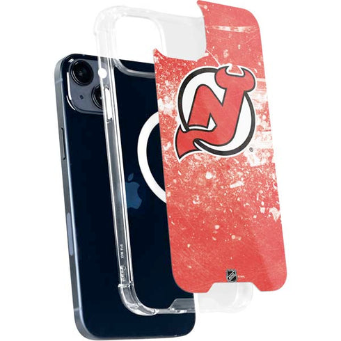 NHL New Jersey Devils Frozen iPhone 15 Plus MagSafe Case