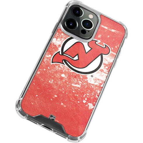 NHL New Jersey Devils Frozen iPhone 15 Pro Max Clear Case