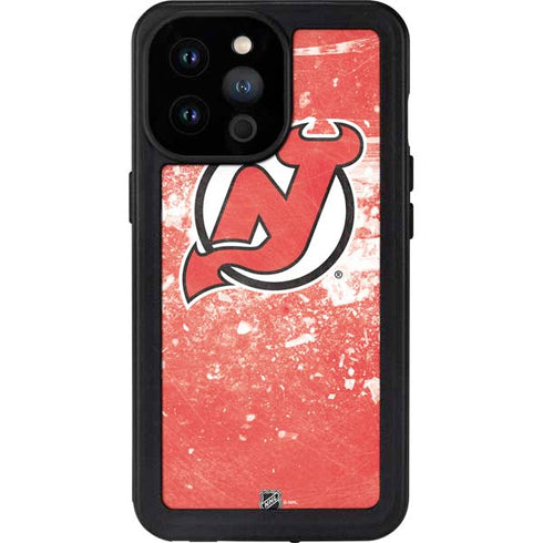NHL New Jersey Devils Frozen iPhone 14 Pro Max Waterproof Case