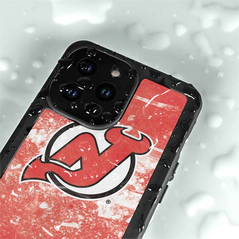 NHL New Jersey Devils Frozen iPhone 14 Pro Max Waterproof Case