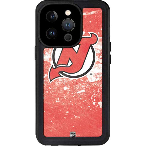 NHL New Jersey Devils Frozen iPhone 14 Pro Waterproof Case