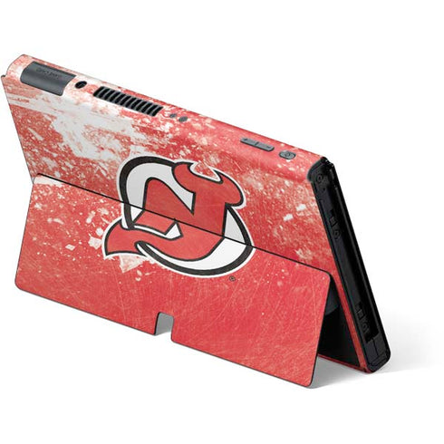 NHL New Jersey Devils Frozen Nintendo Switch OLED (2021) Skin