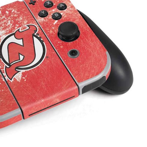 NHL New Jersey Devils Frozen Nintendo Switch OLED (2021) Skin