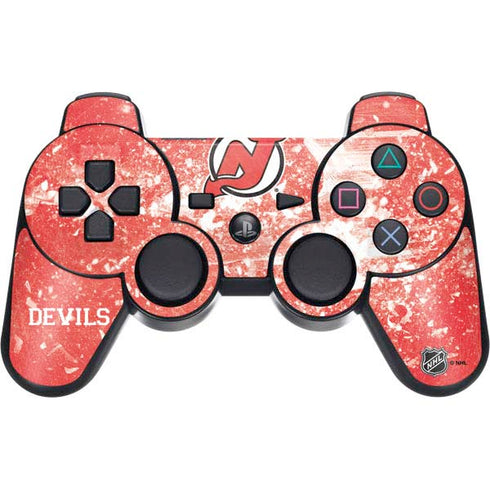 NHL New Jersey Devils Frozen PS3 Dual Shock wireless controller Skin