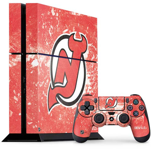 NHL New Jersey Devils Frozen PS4 Console and Controller Bundle Skin