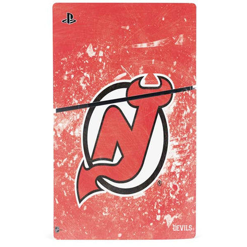 NHL New Jersey Devils Frozen PS5 Slim Disk Bundle Skin