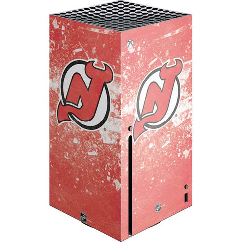 NHL New Jersey Devils Frozen Xbox Series X Console Skin