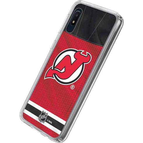 NHL New Jersey Devils Home Jersey Galaxy A10e Clear Case