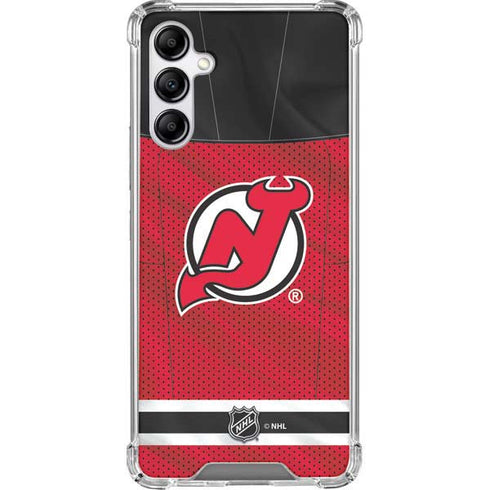 NHL New Jersey Devils Home Jersey Galaxy A14 5G Clear Case