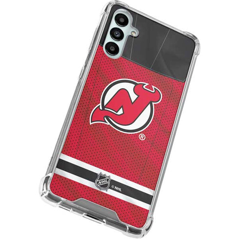 NHL New Jersey Devils Home Jersey Galaxy A14 5G Clear Case