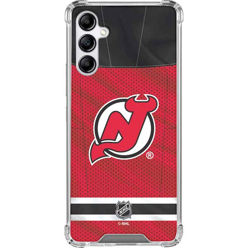 NHL New Jersey Devils Home Jersey Galaxy A15 5G Clear Case