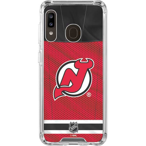 NHL New Jersey Devils Home Jersey Galaxy A30 Clear Case