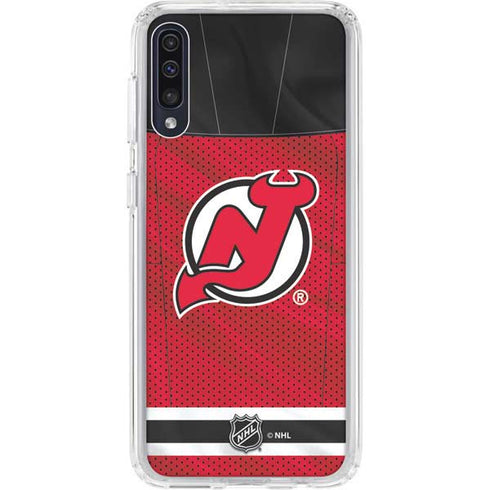 NHL New Jersey Devils Home Jersey Galaxy A50 Clear Case