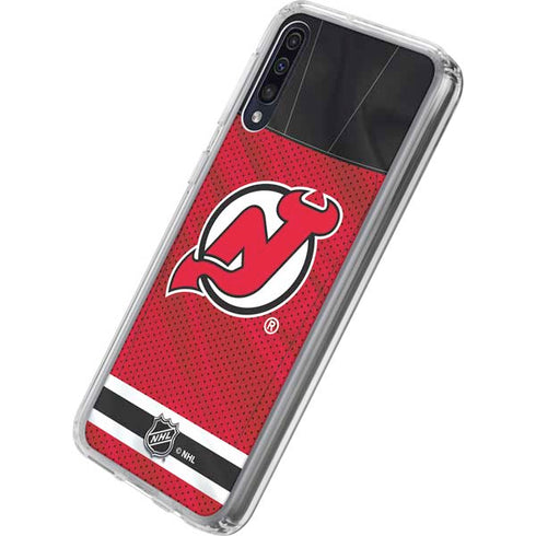 NHL New Jersey Devils Home Jersey Galaxy A50 Clear Case