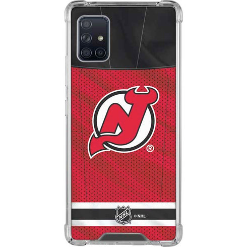 NHL New Jersey Devils Home Jersey Galaxy A51 5G Clear Case