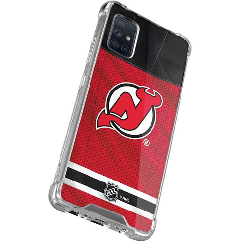 NHL New Jersey Devils Home Jersey Galaxy A51 5G Clear Case
