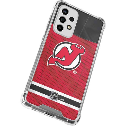 NHL New Jersey Devils Home Jersey Galaxy A53 5G Clear Case