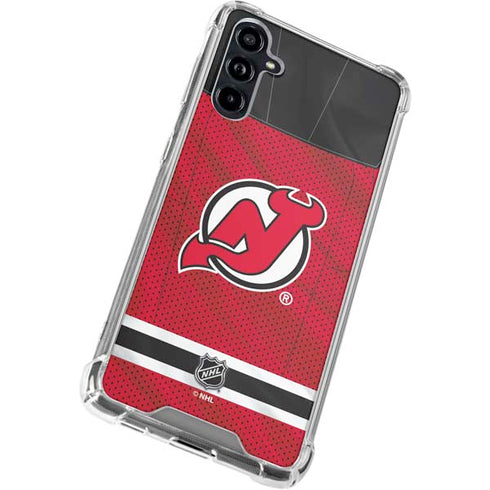 NHL New Jersey Devils Home Jersey Galaxy A54 5G Clear Case