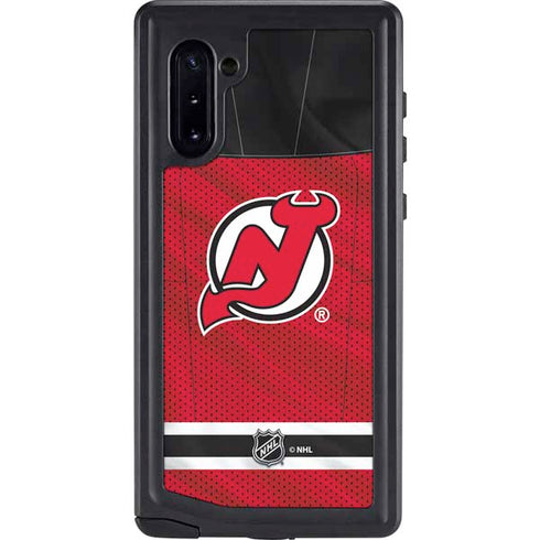 NHL New Jersey Devils Home Jersey Galaxy Note 10 Waterproof Case