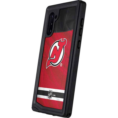 NHL New Jersey Devils Home Jersey Galaxy Note 10 Waterproof Case