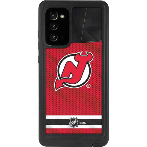 NHL New Jersey Devils Home Jersey Galaxy Note20 5G Waterproof Case