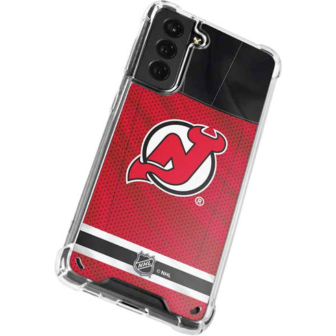 NHL New Jersey Devils Home Jersey Galaxy S21 Plus 5G Clear Case