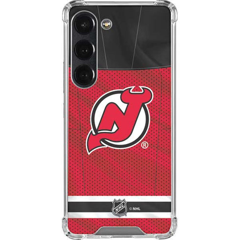 NHL New Jersey Devils Home Jersey Galaxy S23 Clear Case
