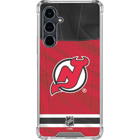 NHL New Jersey Devils Home Jersey Galaxy S23 FE Clear Case